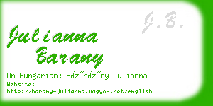 julianna barany business card